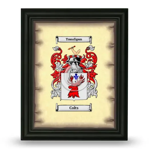 Colts Coat of Arms Framed - Black