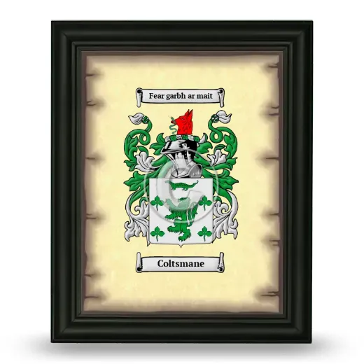 Coltsmane Coat of Arms Framed - Black