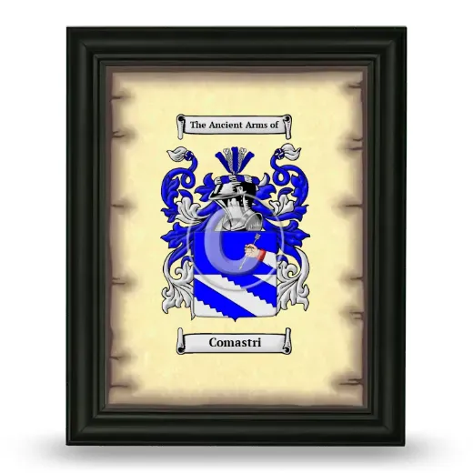 Comastri Coat of Arms Framed - Black