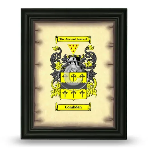Combden Coat of Arms Framed - Black