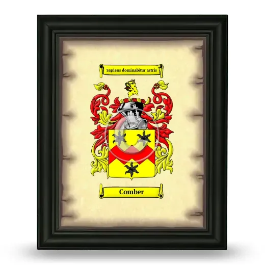 Comber Coat of Arms Framed - Black