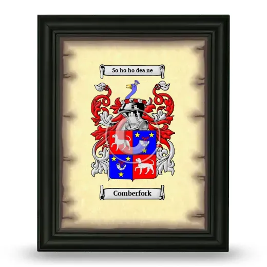 Comberfork Coat of Arms Framed - Black