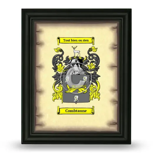 Combtaune Coat of Arms Framed - Black