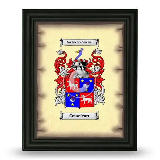 Comefeart Coat of Arms Framed - Black