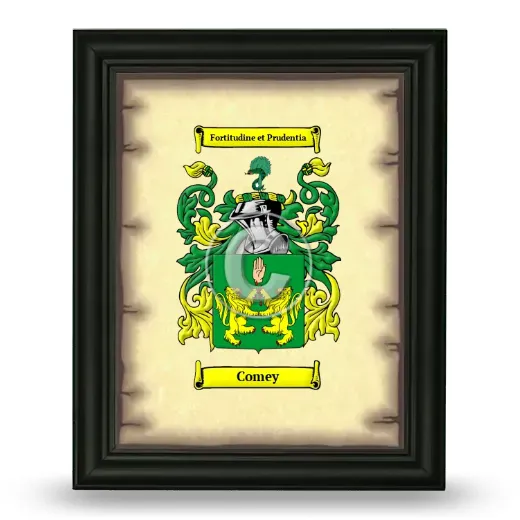 Comey Coat of Arms Framed - Black