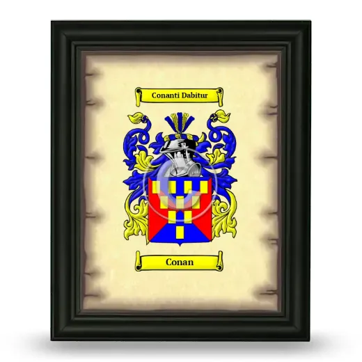 Conan Coat of Arms Framed - Black
