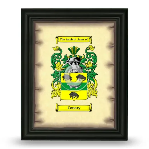 Conaty Coat of Arms Framed - Black