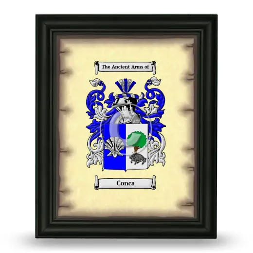 Conca Coat of Arms Framed - Black