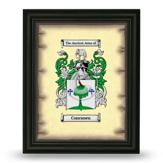 Concanen Coat of Arms Framed - Black