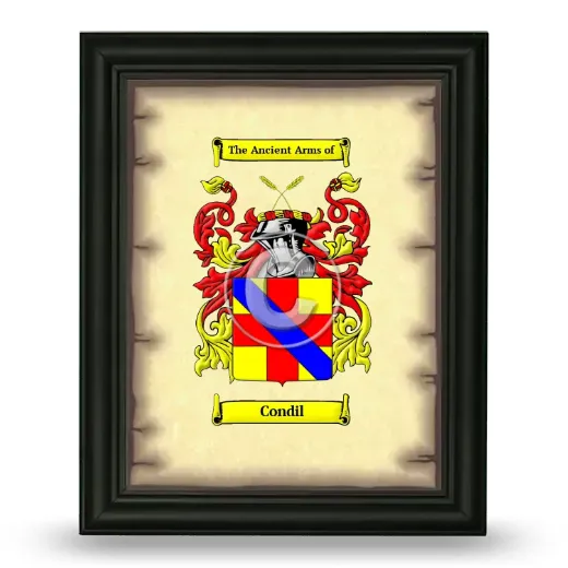 Condil Coat of Arms Framed - Black
