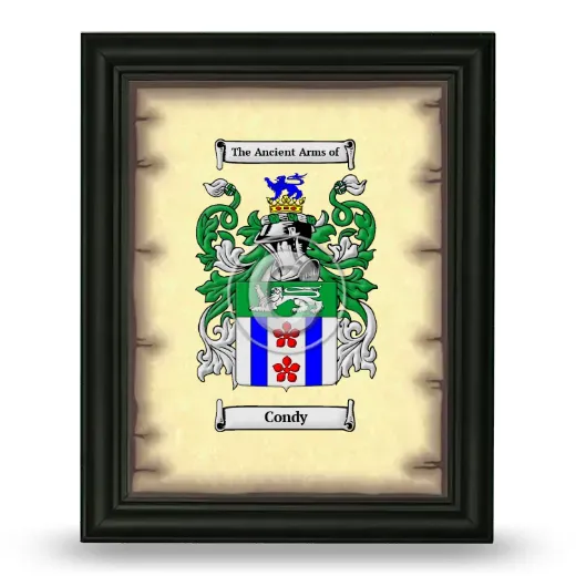Condy Coat of Arms Framed - Black