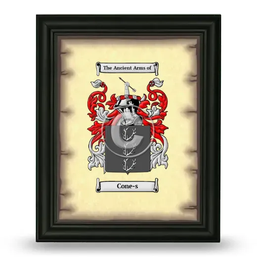 Cone-s Coat of Arms Framed - Black