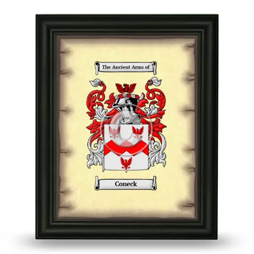 Coneck Coat of Arms Framed - Black