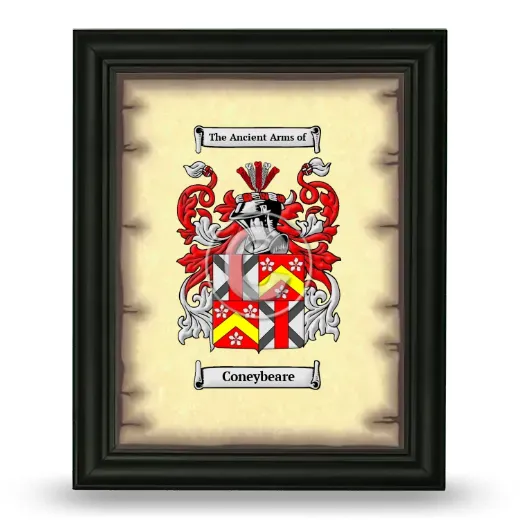 Coneybeare Coat of Arms Framed - Black