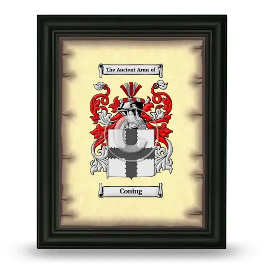 Coning Coat of Arms Framed - Black