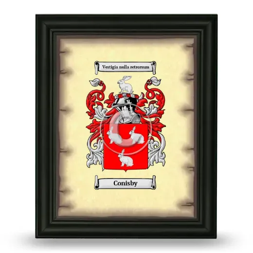 Conisby Coat of Arms Framed - Black