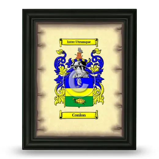 Conlon Coat of Arms Framed - Black