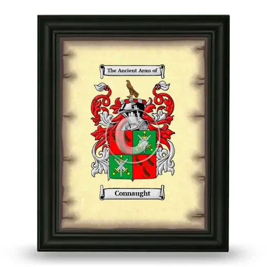 Connaught Coat of Arms Framed - Black
