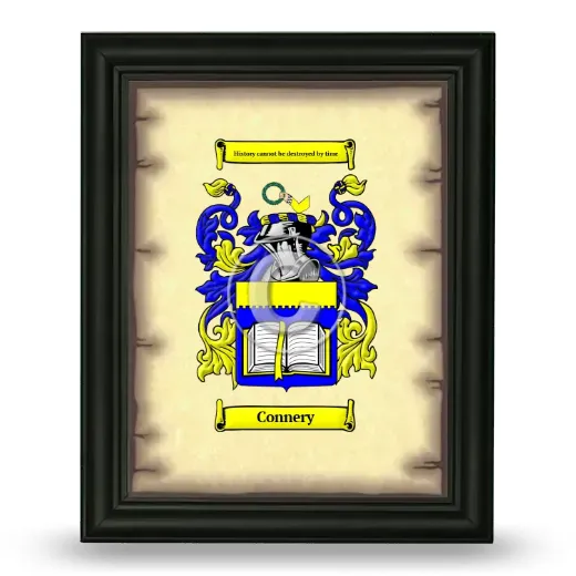 Connery Coat of Arms Framed - Black