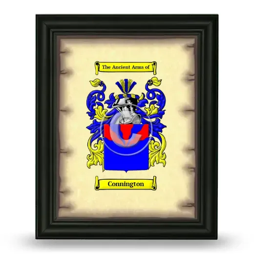 Connington Coat of Arms Framed - Black