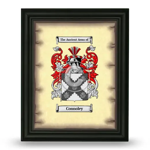 Connoley Coat of Arms Framed - Black
