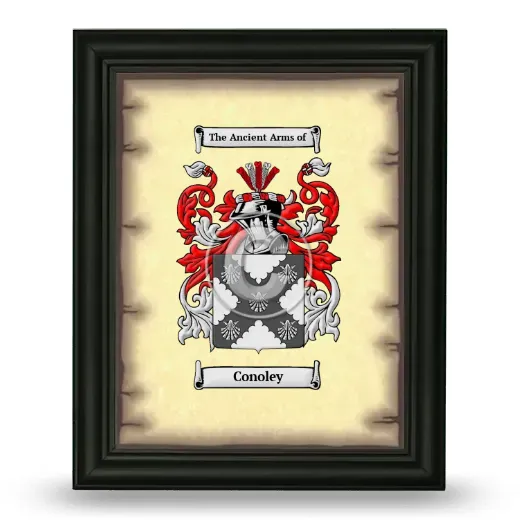 Conoley Coat of Arms Framed - Black