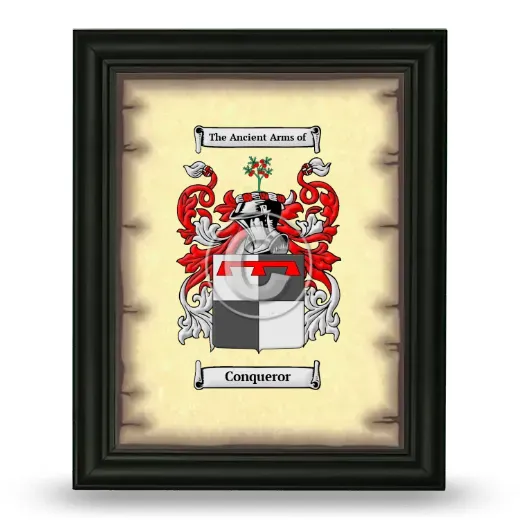 Conqueror Coat of Arms Framed - Black