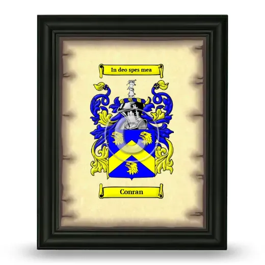 Conran Coat of Arms Framed - Black