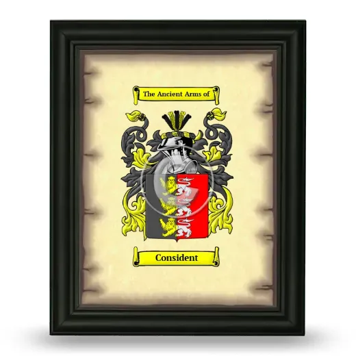 Consident Coat of Arms Framed - Black