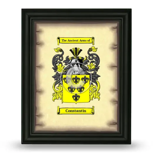 Constantin Coat of Arms Framed - Black