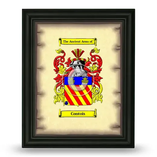 Contois Coat of Arms Framed - Black