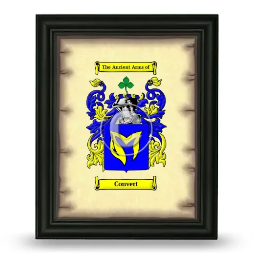 Convert Coat of Arms Framed - Black