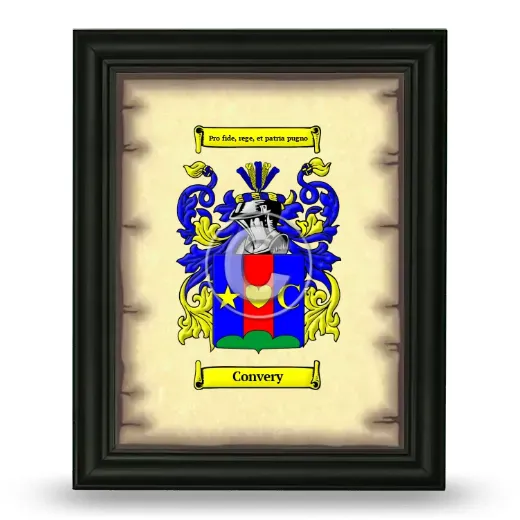 Convery Coat of Arms Framed - Black