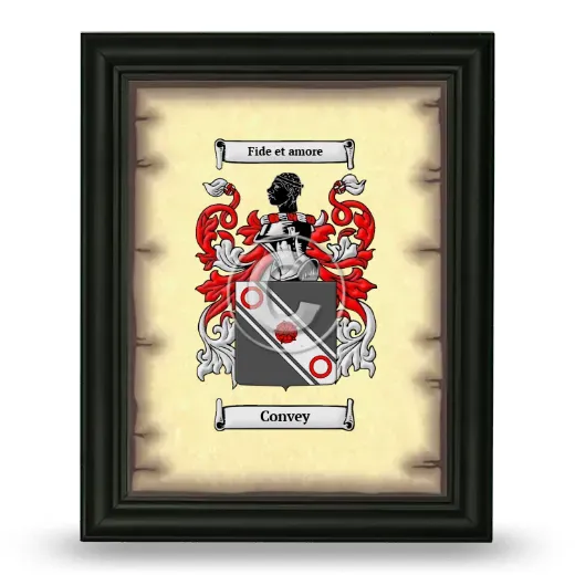 Convey Coat of Arms Framed - Black
