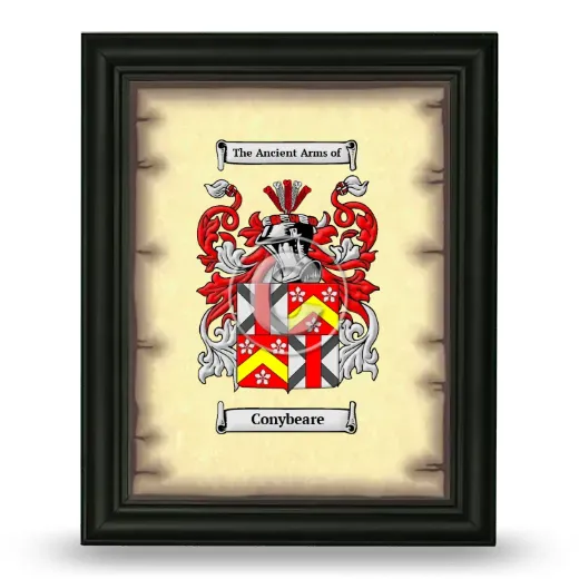 Conybeare Coat of Arms Framed - Black
