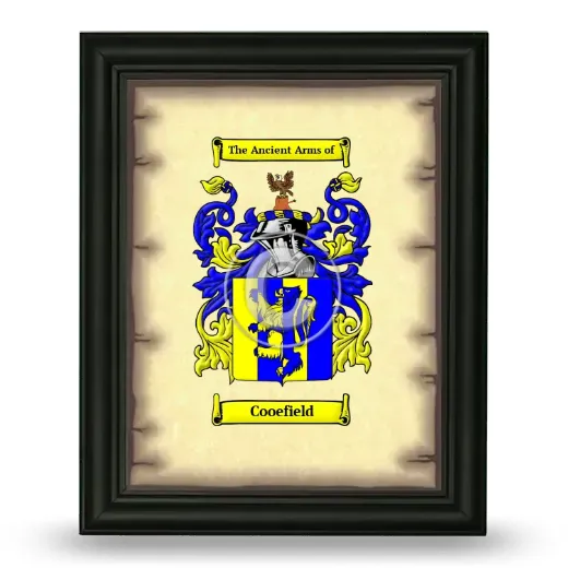 Cooefield Coat of Arms Framed - Black