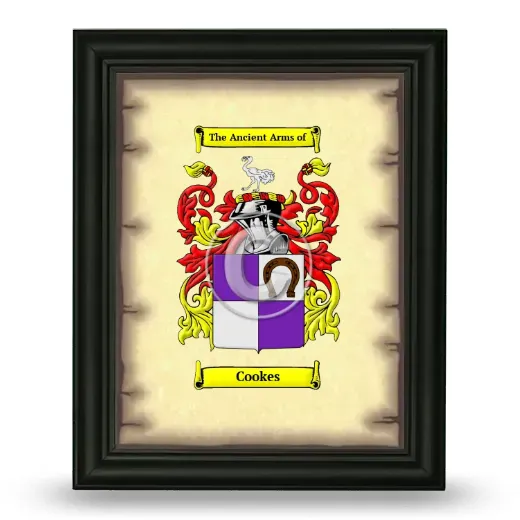 Cookes Coat of Arms Framed - Black
