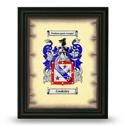 Cooksley Coat of Arms Framed - Black