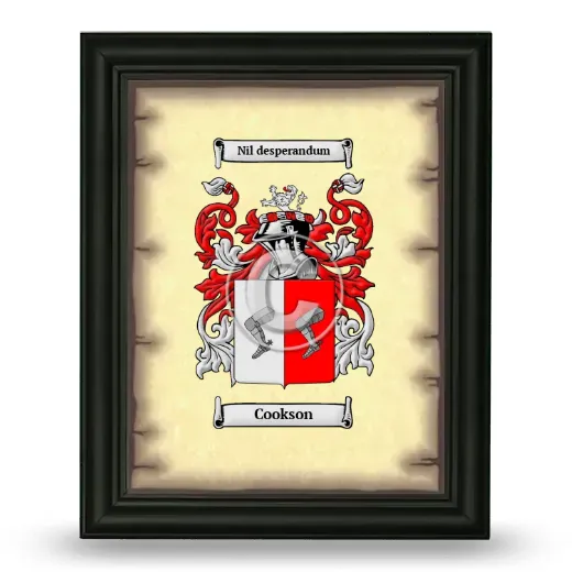 Cookson Coat of Arms Framed - Black