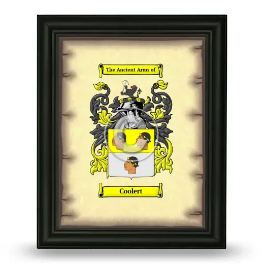 Coolert Coat of Arms Framed - Black