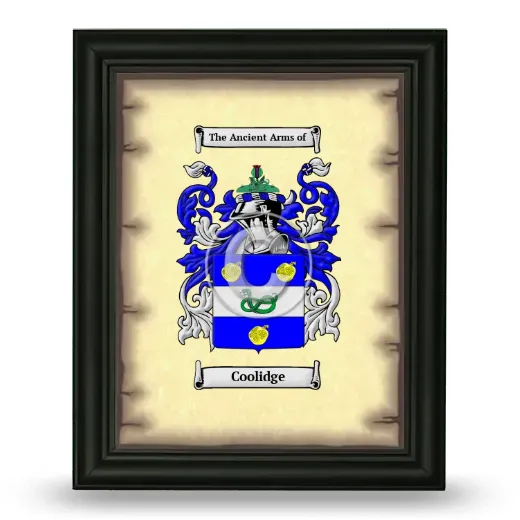 Coolidge Coat of Arms Framed - Black