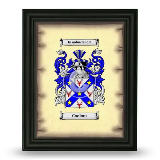Coolom Coat of Arms Framed - Black