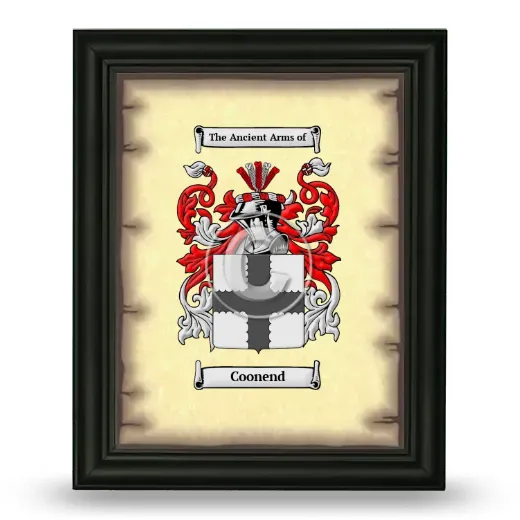 Coonend Coat of Arms Framed - Black