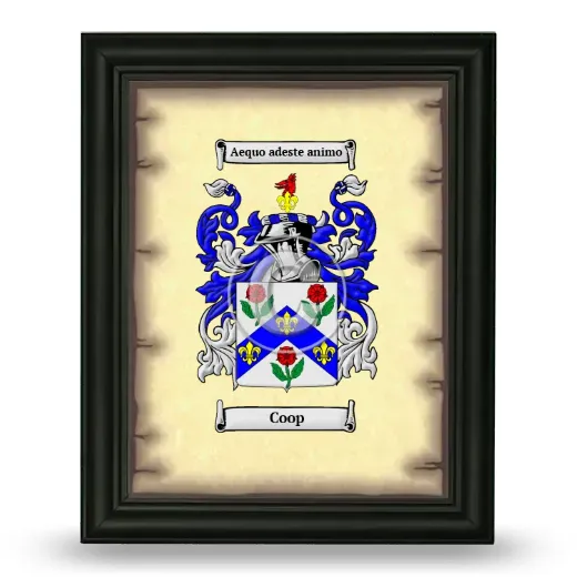 Coop Coat of Arms Framed - Black