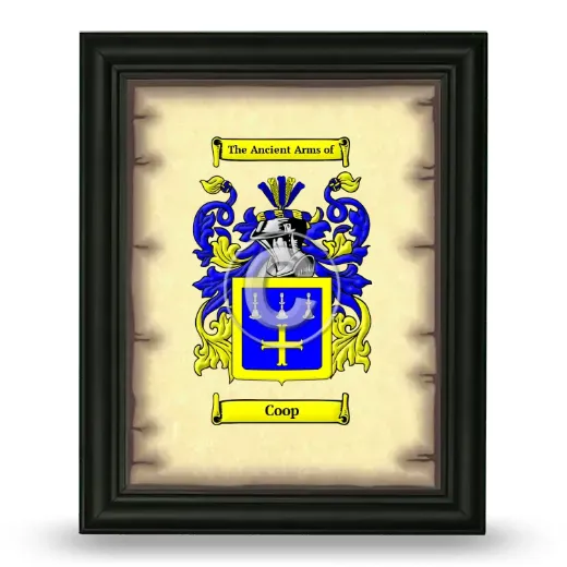 Coop Coat of Arms Framed - Black