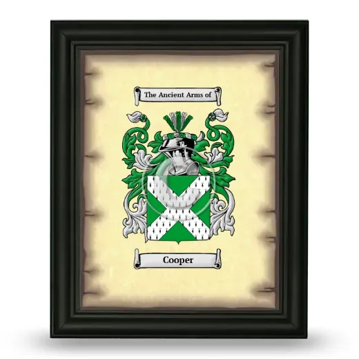 Cooper Coat of Arms Framed - Black