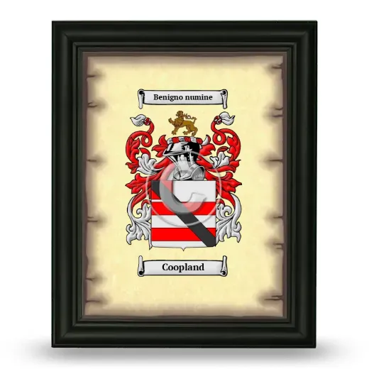 Coopland Coat of Arms Framed - Black