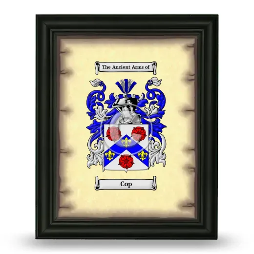 Cop Coat of Arms Framed - Black
