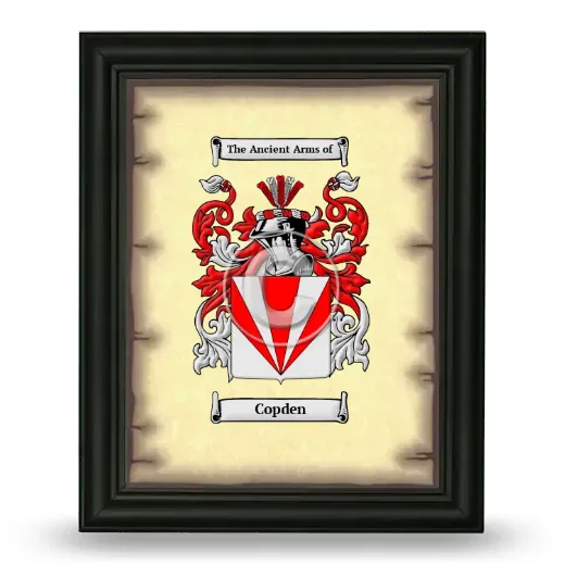 Copden Coat of Arms Framed - Black