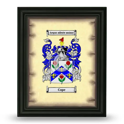 Cope Coat of Arms Framed - Black